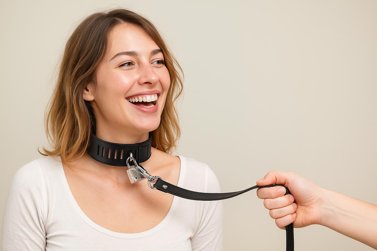 imagen de Darkness - Collar con candado y correa