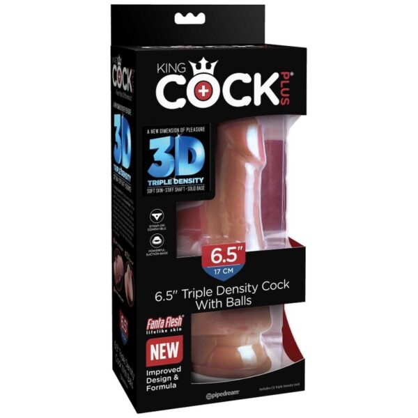 img_116457_6329a04f0c16b00fbf6e765f31075d47_1.jpg KING COCK - PLUS 3D DILDO CON TESTÍCULOS 17 CM
