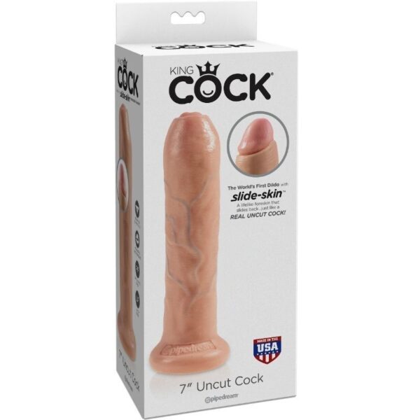 img_124355_23d0404644336dce7374586ccb748a99_1.jpg KING COCK - DILDO REALÍSTICO UNCUT NATURAL 21 CM