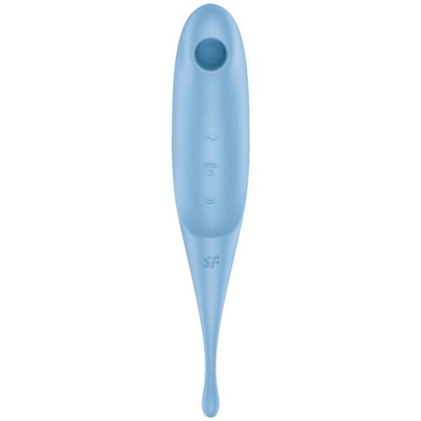 SATISFYER - TWIRLING PRO ESTIMULADOR Y VIBRADOR AZUL