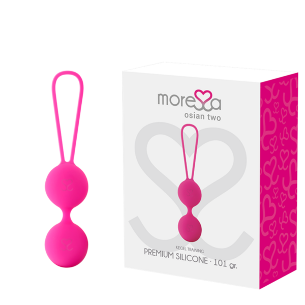 img_144158_adac080e6043276ad4df493e8192a4c2_1.png MORESSA - OSIAN TWO ENTRENAMIENTO SUELO PELVICO 101gr PREMIUM SILICONA ROSA