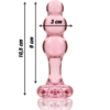 NEBULA SERIES BY IBIZA - MODELO 1 PLUG CRISTAL ROSA 10.5 CM -O- 3 CM