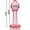 NEBULA SERIES BY IBIZA - MODELO 2 PLUG CRISTAL ROSA 11 CM -O- 3.5 CM