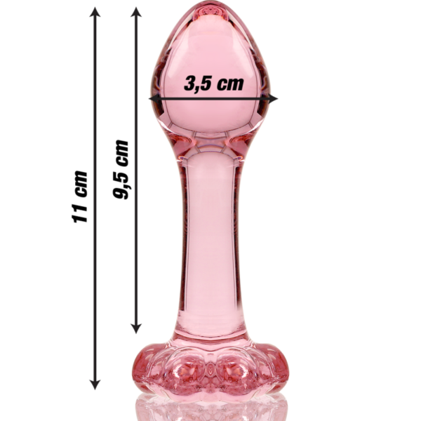 NEBULA SERIES BY IBIZA - MODELO 2 PLUG CRISTAL ROSA 11 CM -O- 3.5 CM