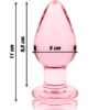 NEBULA SERIES BY IBIZA - MODELO 3 PLUG CRISTAL ROSA 11 CM -O- 5 CM