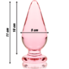 NEBULA SERIES BY IBIZA - MODELO 4 PLUG CRISTAL ROSA 11 CM -O- 5 CM