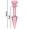 NEBULA SERIES BY IBIZA - MODELO 7 PLUG CRISTAL ROSA 13.5 CM -O- 3 CM