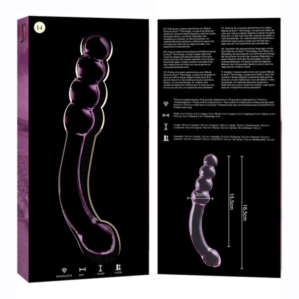 img_150499_4b1d983860350746ad46719f20ea0ac7_1.png NEBULA SERIES BY IBIZA - MODELO 14 DILDO CRISTAL ROSA 18.5 CM -O- 3 CM
