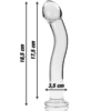 NEBULA SERIES BY IBIZA - MODELO 18 DILDO CRISTAL TRANSPARENTE 18.5 CM -O- 3.5 CM