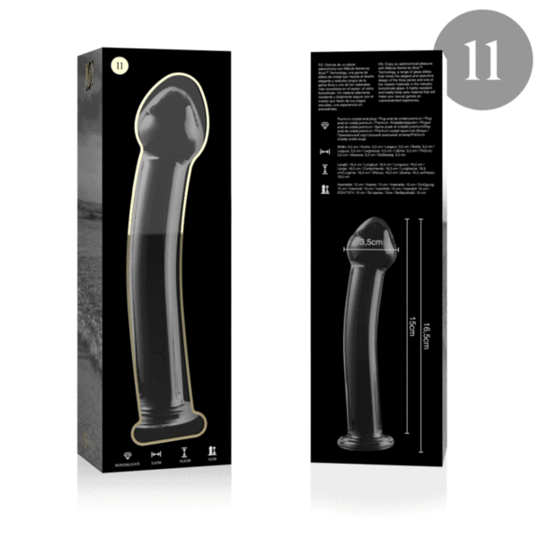 img_151258_c80421ec717c23a6a6fdd1e7381e098e_1.gif NEBULA SERIES BY IBIZA - MODELO 11 DILDO CRISTAL TRANSPARENTE 16 CM -O- 3 CM
