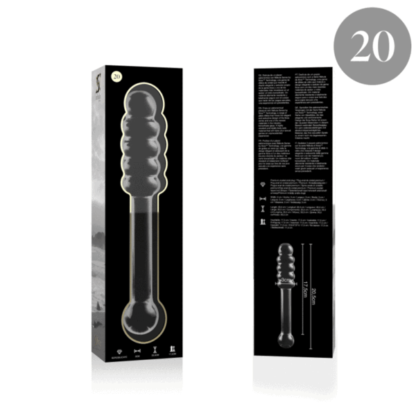 img_151447_e436fa61b1ae6dcfd52f400d1ac46c7d_1.gif NEBULA SERIES BY IBIZA - MODELO 20 DILDO CRISTAL TRANSPARENTE 20.5 CM -O- 3 CM