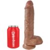 img_155226_71103f62b1262ca370732239d66602c9_1.jpg KING COCK - PENE REALÍSTICO CON TESTÍCULOS 19.8 CM CARAMELO