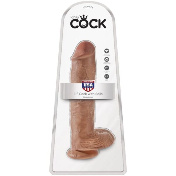 img_155229_be2343b7ace0424474b8de4e796fe621_1.jpg KING COCK - PENE REALÍSTICO CON TESTÍCULOS 22.6 CM CARAMELO