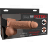 FETISH FANTASY SERIES - ARNÉS AJUSTABLE PENE REALÍSTICO CON TESTÍCULOS RECARGABLE Y VIBRADOR 17.8 CM