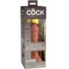 KING COCK - ÉLITE DILDO REALÍSTICO VIBRADOR & SILICONA 15.2 CM CARAMELO