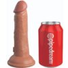 KING COCK - ÉLITE DILDO REALÍSTICO VIBRADOR & SILICONA 15.2 CM CARAMELO