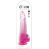 img_156285_461880562a66a9bcf99f8eef6f2f6737_1.jpg KING COCK - CLEAR DILDO CON TESTÍCULOS 19 CM ROSA