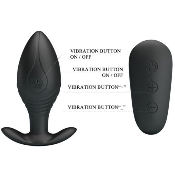 img_160860_821e578da349d15f3578bbcd4b87c36f_1.jpg PRETTY LOVE - REGINA PLUG ANAL VIBRADOR RECARGABLE NEGRO