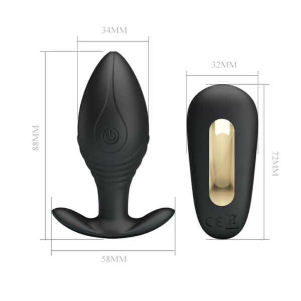 img_160871_c1376314d24ea4b1caf6a8383525ca9a_1.jpg PRETTY LOVE - REGINA PLUG ANAL VIBRADOR RECARGABLE NEGRO