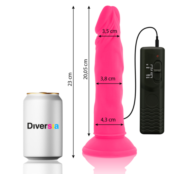 img_164206_95e20393aed6e5d1c2384b9873bdb2ff_1.png DIVERSIA - DILDO REALÍSTICO FLEXIBLE CON VIBRACIÓN ROSA 23 CM -O- 4.3 CM