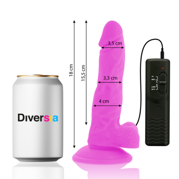 img_164210_ac351276cf7eb8b3760ceca968b71e46_1.png DIVERSIA - DILDO REALÍSTICO FLEXIBLE CON VIBRACIÓN LILA 18 CM -O- 4 CM