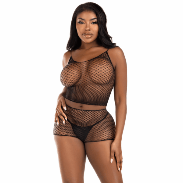 img_167293_98672500c3ad34f4149572e85474552c_1.png LEG AVENUE - SET CAMISETA & PANTALON REJILLA NEGRO