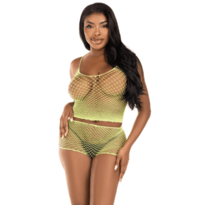 LEG AVENUE - SET CAMISETA & PANTALON REJILLA LIMA