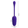 PRETTY LOVE - HUEVO VIBRADOR CON TEXTURA MARINA RECARGABLE LILA
