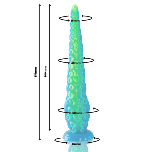 img_176616_eb7a514e5ebe91f7c744c6c1819e0660_1.png EPIC - SCYLLA DILDO TENTÁCULO FINO FLUORESCENTE TAMAÑO GRANDE