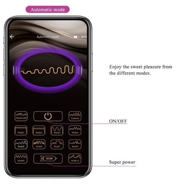 PRETTY LOVE - LIAM VIBRADOR RABBIT & PUNTO G CONTROLADO POR APP LILA