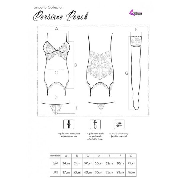 img_179291_9501189f854827aefc1b466cae4656a5_1.jpg LIVCO CORSETTI FASHION - PERSINNE PEACH SET CORSET + PANTY + MEDIAS L/XL