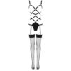 LIVCO CORSETTI FASHION - THIARA LC 20213 SET BODY + MEDIAS NEGRO L/XL