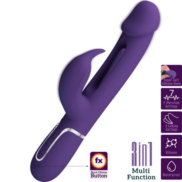 img_182713_a4eaa40d545435450783f7b683e270e9_1.jpg PRETTY LOVE - KAMPAS VIBRADOR RABBIT 3 EN 1 MULTIFUNCIÓN CON LENGUA VIOLETA