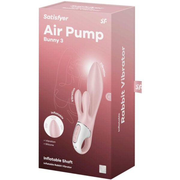 img_183898_b65e449c47cd195701f5c09a69e1b463_1.jpg SATISFYER - AIR PUMP BUNNY 3 INFLABLE VIBRADOR RABBIT ROSA
