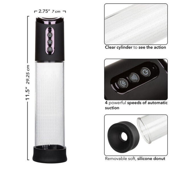 CALEXOTICS - PEAK BOMBA ONDAS ESTIMULADORASA 4 VELOCIDADES NEGRO