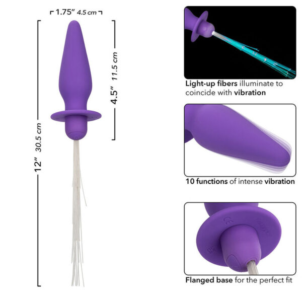 img_185895_fc95c69ab42c4c1703e5483b39584afb_1.jpg CALEXOTICS - SOUTHERN LIGHTS LIGHT UP PLUG ANAL CON LUCES 10 VIBRACIONES SILICONA VIOLETA