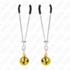 KINK - PINZAS PARA PEZONES FINA CON CASCABEL DORADO 7 CM