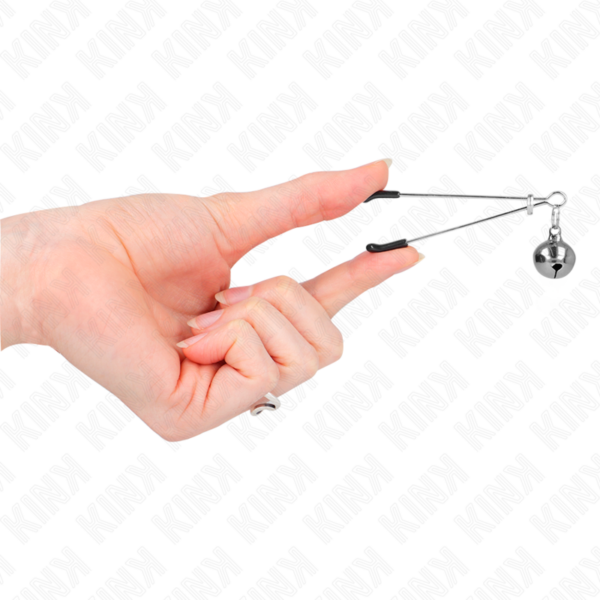 img_186704_8d2334d9b95328f39e347b0a44c9ef68_1.png KINK - PINZAS PARA PEZONES FINA CON CASCABEL PLATEADO 7 CM