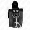 KINK - MUÑEQUERAS ESTILO MAZMORRA CON CERRADURA NEGRO AJUSTABLE 21-28 CM X 5.5 CM