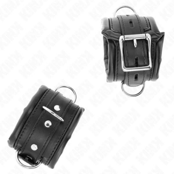 img_189289_21ad3f44837f99f8a61633d7bf03b8eb_1.png KINK - MUÑEQUERAS ESTILO HEAVY FORRO NEGRO AJUSTABLE 20-30 CM X 6 CM