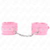 KINK - MUÑEQUERAS FORRADAS PREMIUM ROSA CON CORREA ROSA AJUSTABLE 17-29 CM X 6 CM