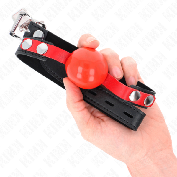 img_189714_4528f9911160ab72c5349773ea5c2fb0_1.png KINK - MORDAZA DE BOLA 4 CM SUAVE DE TPE MODELO 4 60 x 2 CM AJUSTABLE 37-52 CM