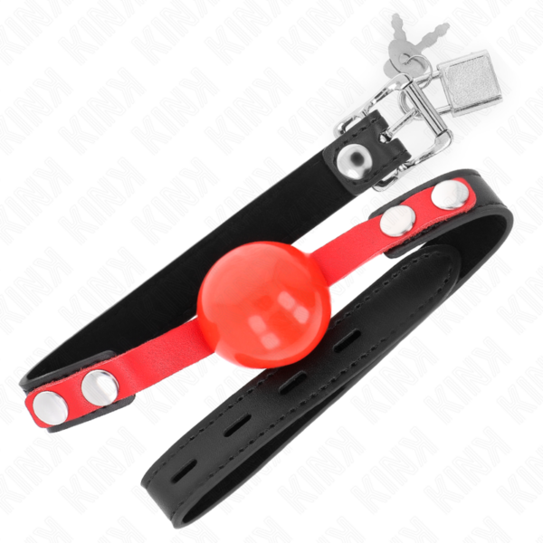 img_189715_3ada89e1de13c921146265ca3e49cb9a_1.png KINK - MORDAZA DE BOLA 4 CM SUAVE DE TPE MODELO 4 60 x 2 CM AJUSTABLE 37-52 CM