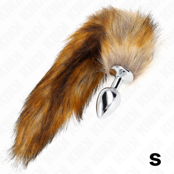 img_190202_cacd8e52472b4478529ab171c6600756_1.png KINK - PLUG ANAL TALLA S 7 X 3 CM CON COLA SINTÉTICA 40 CM MARRÓN