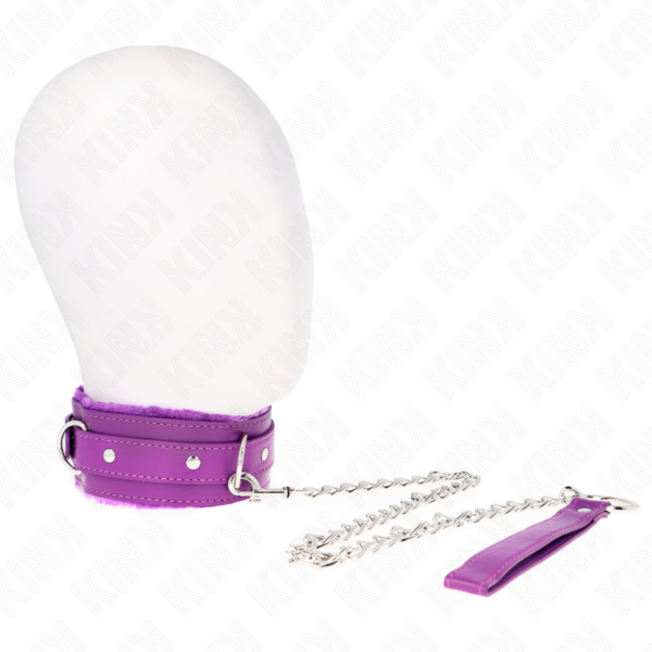 img_190830_ed5d961cf80371b1e1e3b68c5ae4f06b_1.png KINK - COLLAR CON CORREA 65 CM CON RESTRICCIONES MORADO AJUSTABLE 36-42 CM X 5.5 CM