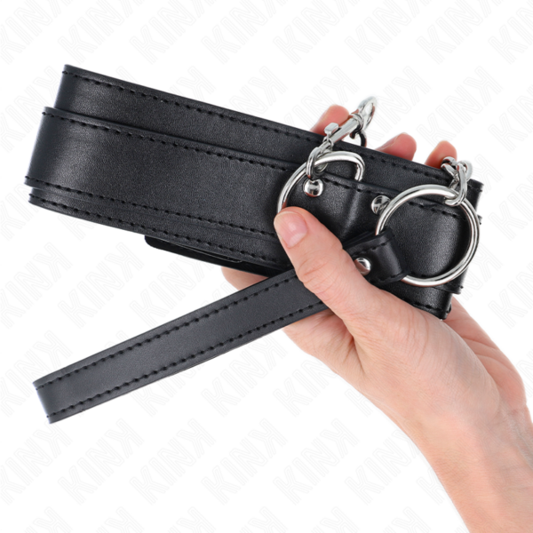 img_190856_36128245adbce5b86bcb876b4eebf682_1.png KINK - COLLAR CON CORREA 65 CM HEBILLAS PLATEADAS AJUSTABLE 33-46 CM X 5.5 CM