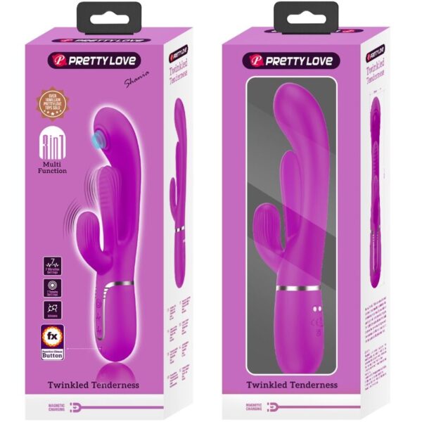 img_191664_c4252b4752ae34950e5286ad59693196_1.jpg PRETTY LOVE - SHANIA TRIPLE VIBRADOR RABBIT MULTIFUNCIÓN ROSA
