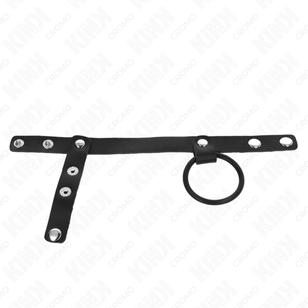 img_193332_741a29fed4217114800ad62e43c8c420_1.png KINK - ANILLO PENE SILICONA 3.8 CM CON DIVISOR DE BOLAS Y CORREA DE CUERO 22 X 1.5 CM