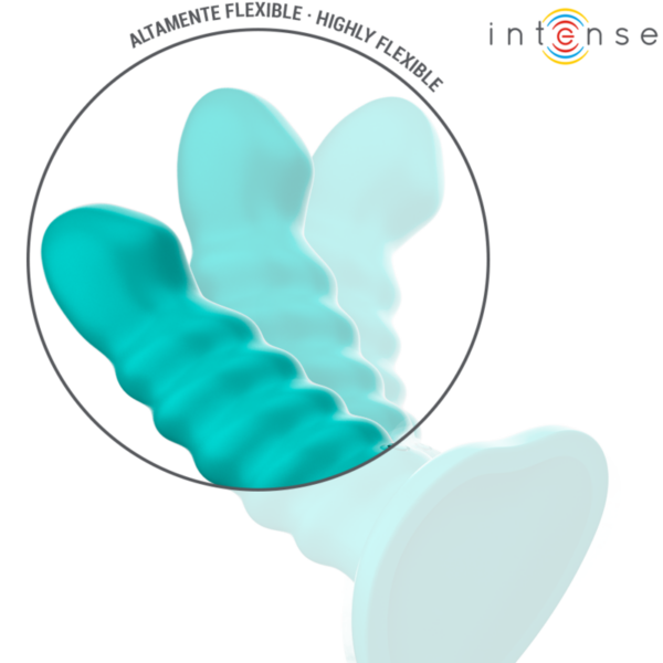 img_195460_7261928fb90390e442a7111659076193_1.png INTENSE - BUFFY VIBRADOR TALLA S DISEÑO EN ESPIRAL 10 VIBRACIONES AZUL CONTROL REMOTO