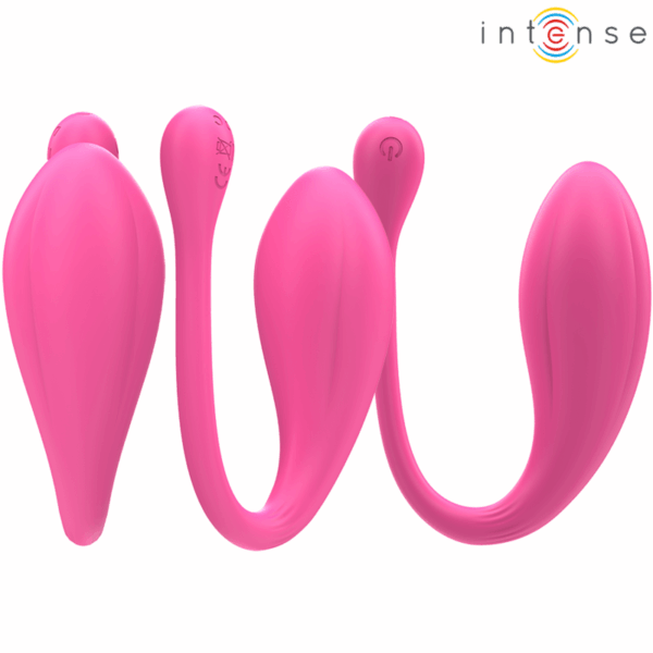 img_196271_3c18106faabd359bb2776cc5387eb17b_1.png INTENSE - JANICE VIBRADOR U DOBLE ESTIMULACIÓN 10 VIBRACIONES ROSA CONTROL REMOTO